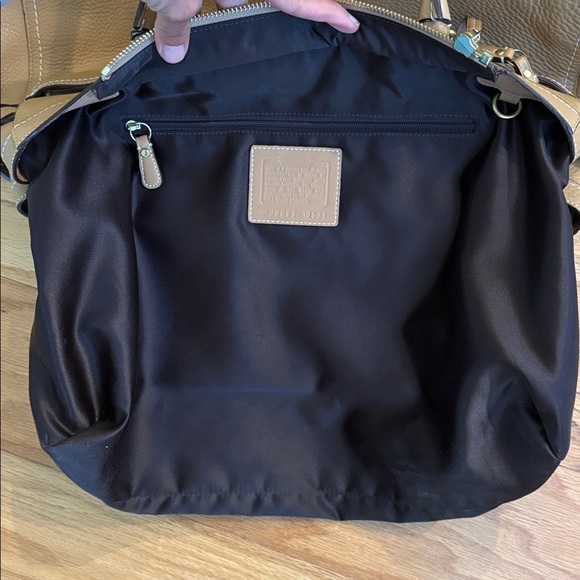 Coach Vintage Hampton Braided Pebbled Leather shoulder Bag tan Y2K Classic - Picture 4 of 16